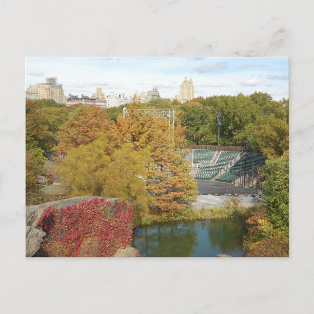 Central Park Autumn Delacorte Theatre NYC New York Postcard (Front)