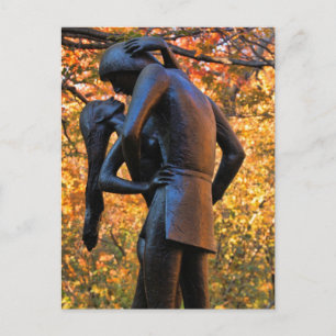 Central Park Autumn: Romeo & Juliet Statue 01 Postcard