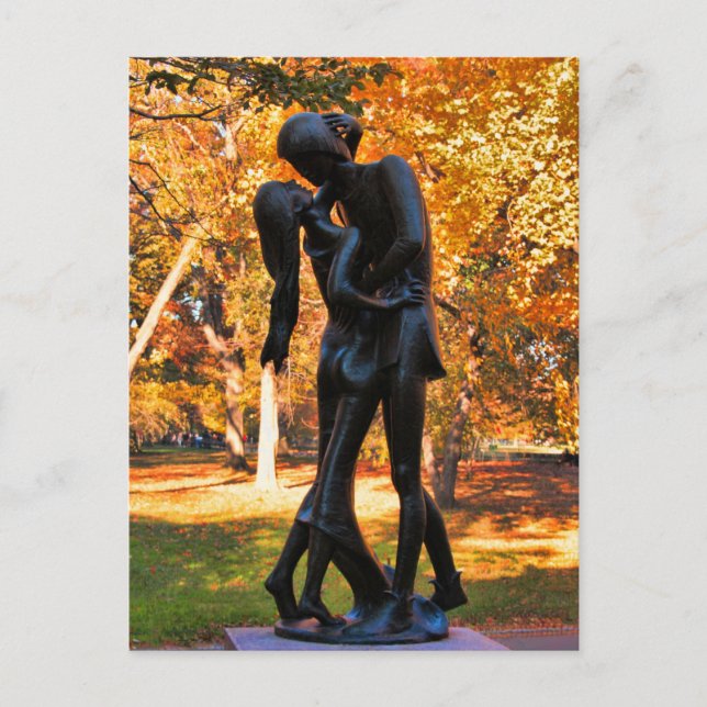 Central Park Autumn: Romeo & Juliet Statue 02 Postcard (Front)