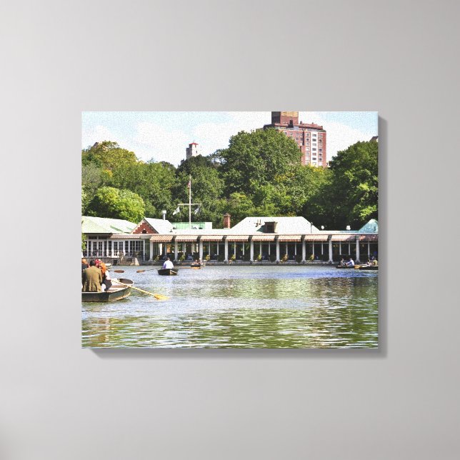 Central Park Boathouse Canvas Print (Front)