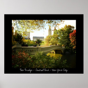 Central Park - Bow Bridge - New York City Poster