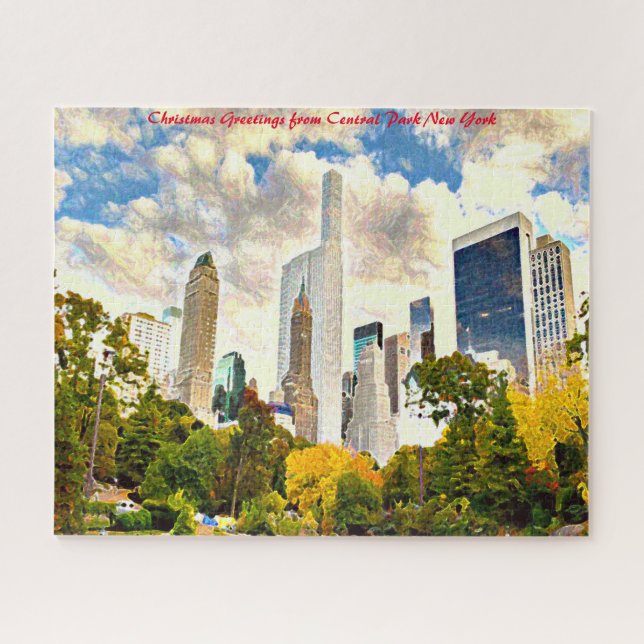 Central Park.Christmas Greetings Jigsaw Puzzle (Horizontal)