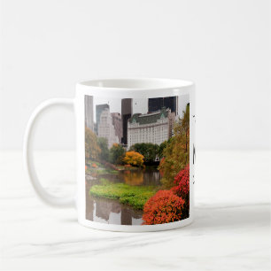 Central Park in Autumn custom name mugs