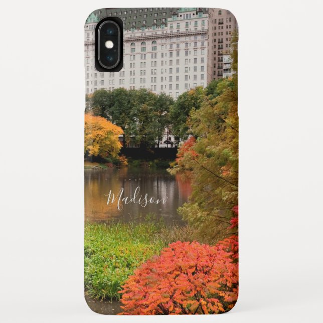 Central Park in Autumn custom name phone cases (Back)