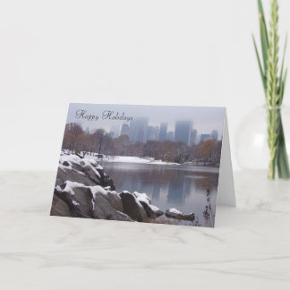 Central Park in Snow Greeting Card - Customised