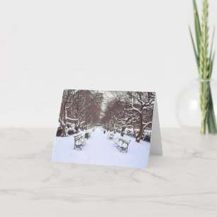 'Central Park in Winter' Holiday Card - Blank
