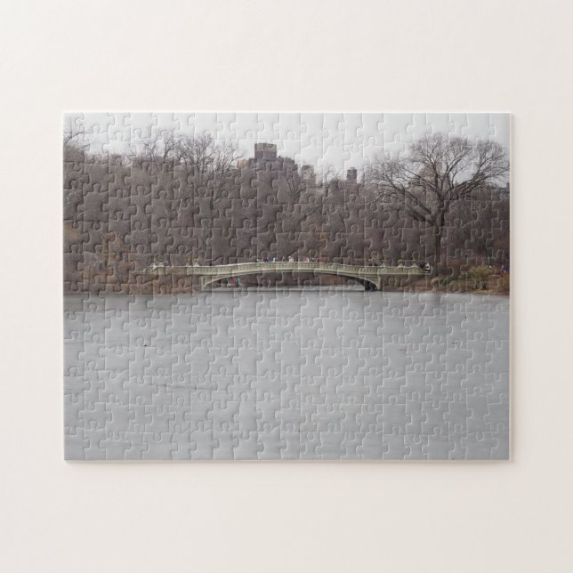 Central Park Lake Bow Bridge New York City NYC Jigsaw Puzzle (Horizontal)