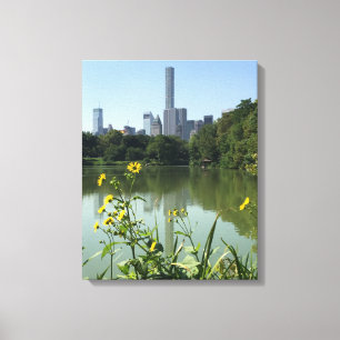 Central Park Lake New York City NYC Photo Art Canvas Print
