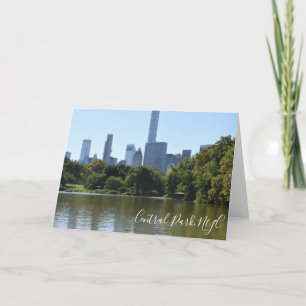 Central Park Lake New York City NYC Photography Card