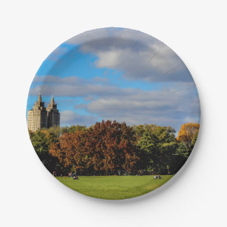 Central Park Landscape Photo Paper Plate