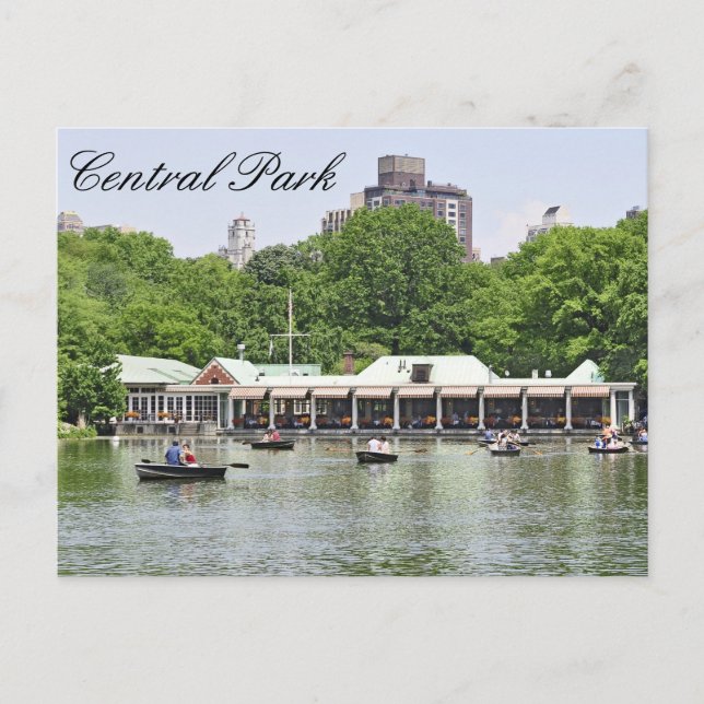 Central Park - Loeb Boathouse Postcard (Front)