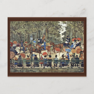 Central Park New York By Prendergast Maurice Brazi Postcard