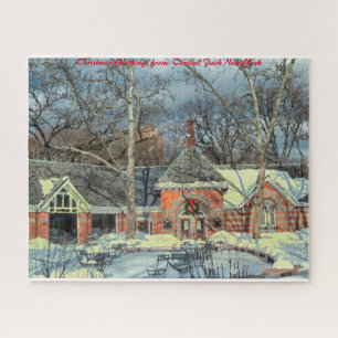 Central Park New York.Christmas Greetings Jigsaw Puzzle