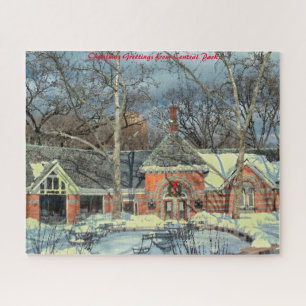 Central Park New York.Christmas Greetings Jigsaw Puzzle