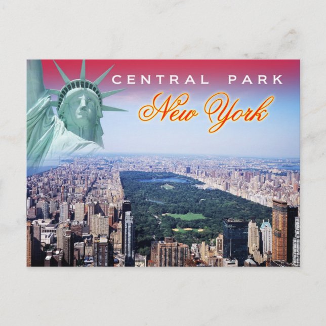 Central Park, New York City - aerial view Postcard (Front)