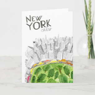 Central Park & New York City Collage Card