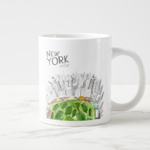 Central Park & New York City Collage Large Coffee Mug