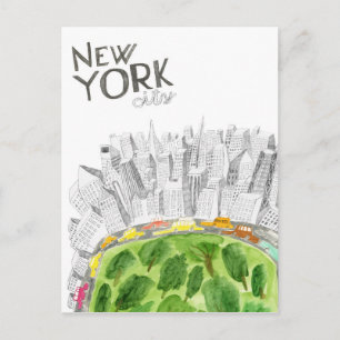 Central Park & New York City Collage Postcard