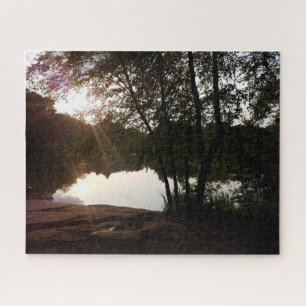 Central Park New York Summer Sunlight on the Pond Jigsaw Puzzle