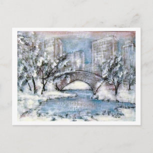 Central Park New York Winter Postcard