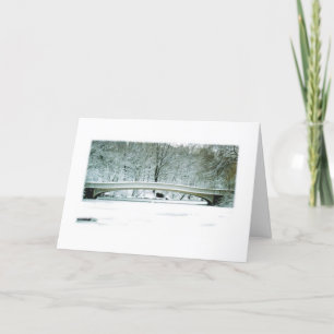 Central Park, NYC, Bow Bridge Christmas Card