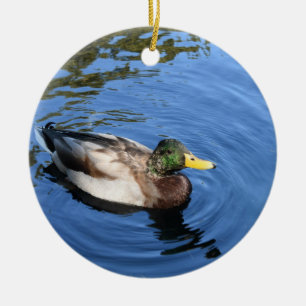 Central Park NYC Conservatory Water Mallard Duck Ceramic Tree Decoration