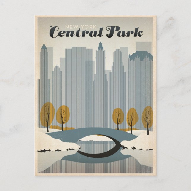 Central Park, NYC - Snow Postcard (Front)