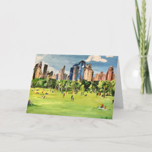 "Central Park" painting by Willowcatdesigns  Card