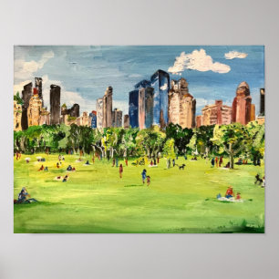 "Central Park" painting by Willowcatdesigns  Poster