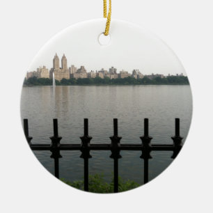 Central Park Reservoir NYC New York City Manhattan Ceramic Tree Decoration