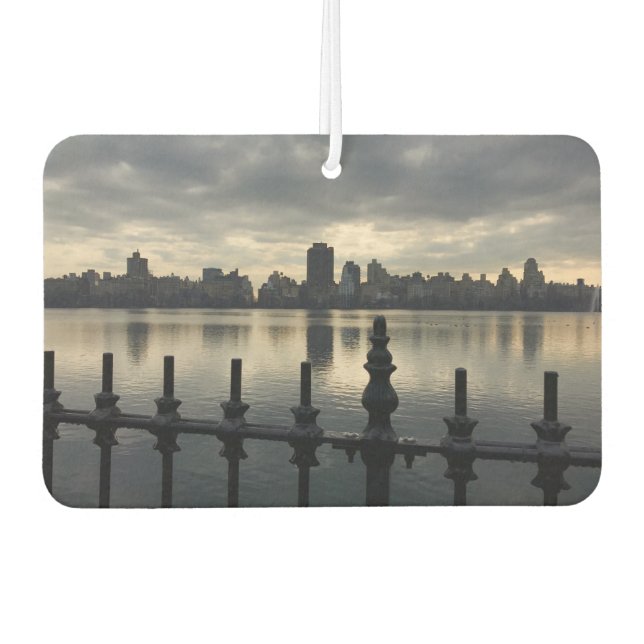 Central Park Reservoir Sunrise New York City NYC Car Air Freshener (Front)