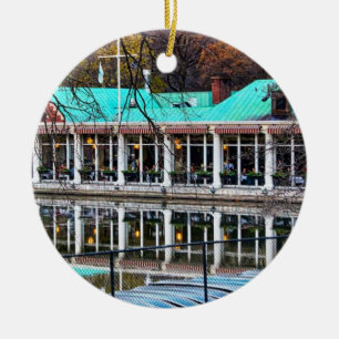 Central Park Rowboat Restaurant Boathouse Ceramic Tree Decoration