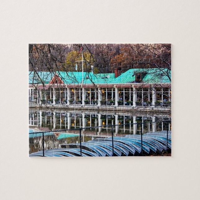 Central Park Rowboat Restaurant Boathouse Jigsaw Puzzle (Horizontal)