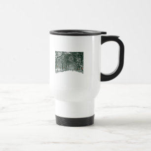 Central Park Snowy Path Travel Mug