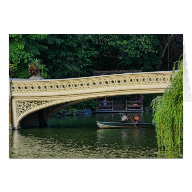 Central Park: Summer Boaters by Bow Bridge (Front Horizontal)