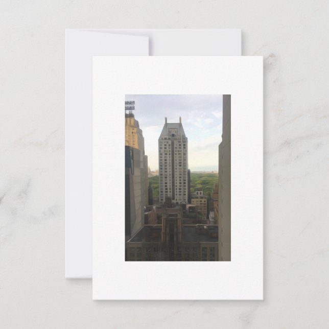 Central Park View Oil Painting Style Card  (Front)