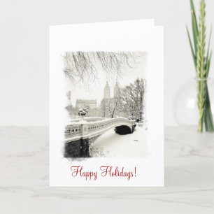 Central Park Winter - Happy Holidays Holiday Card