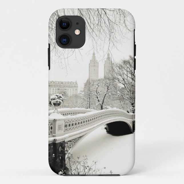 Central Park Winter - Snow on Bow Bridge Case-Mate iPhone Case (Back)