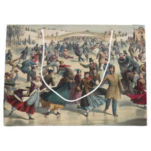 Central-Park, winter. The skating pond. New York Large Gift Bag