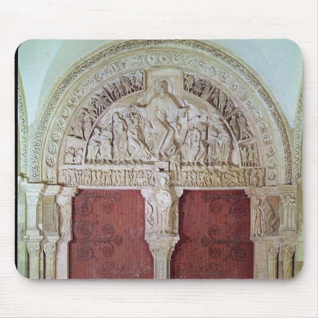 Central Portal Narthex Church Sainte-Madelaine Mouse Mat (Front)