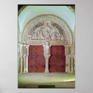 Central Portal Narthex Church Sainte-Madelaine Poster