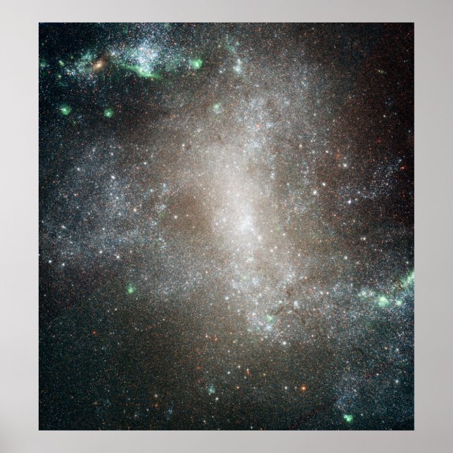 Central region of the barred spiral galaxy poster (Front)