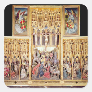 Central section of the Ambierle Altarpiece Square Sticker