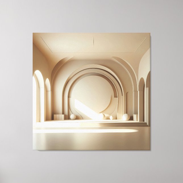 Central Sphere Composition Canvas Print (Front)