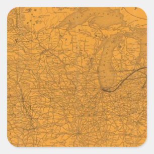 Central Vermont Railroad, connections Square Sticker