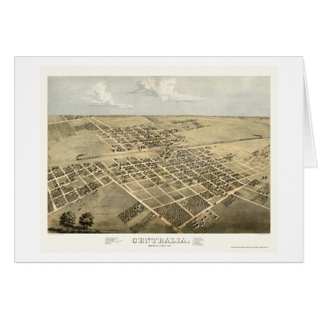 Centralia, IL Panoramic Map - 1867 (Front Horizontal)