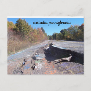 centralia pennsylvania graffiti road postcard