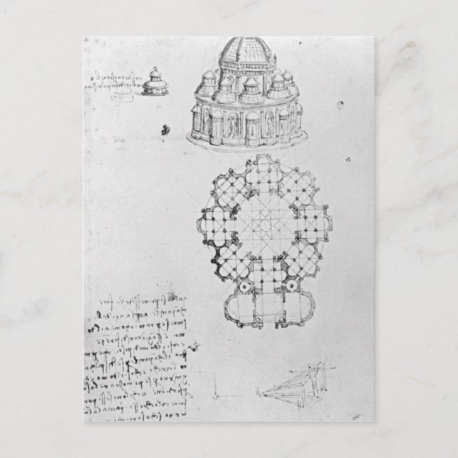 Centralised church, and maritime engineering postcard (Front)