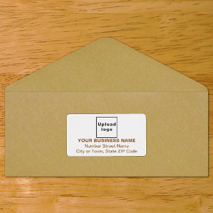 Centre Aligned Brown Texts Business Shipping Label