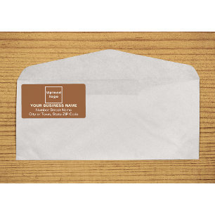 Centre Aligned Business Brown Shipping Label